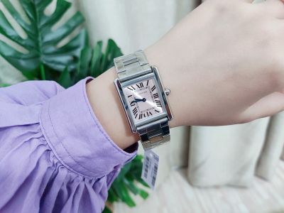 Cartier Tank Solo Stainless Steel 24MM Imported Quartz Movement Women Watch